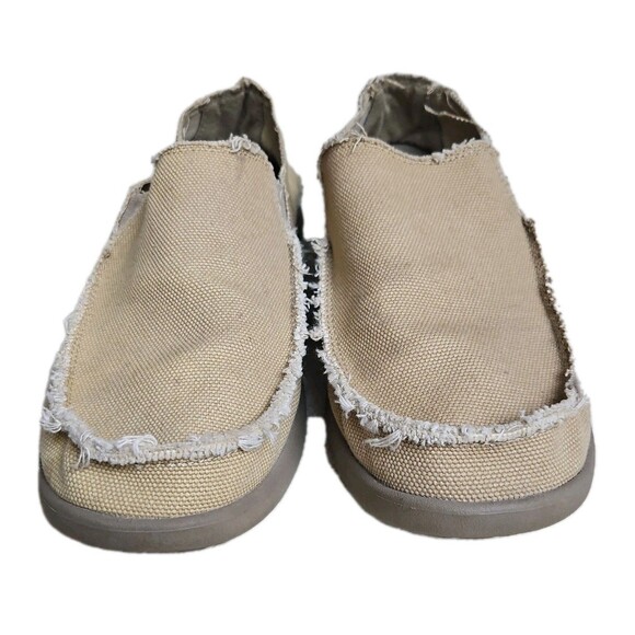 Crocs Venture Mens Santa Cruz Loafers Canvas Slip On Shoes Tan, Size 10 main image 8